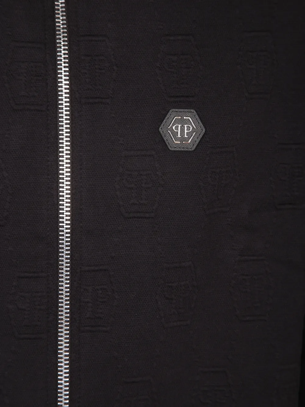 Philipp Plein Trainingsjack met monogram jacquard Zwart