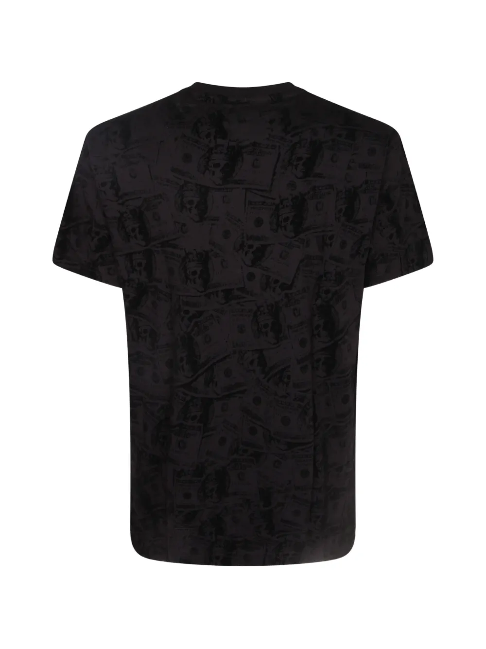 Philipp Plein T-shirt met dollar-print en ronde hals Zwart