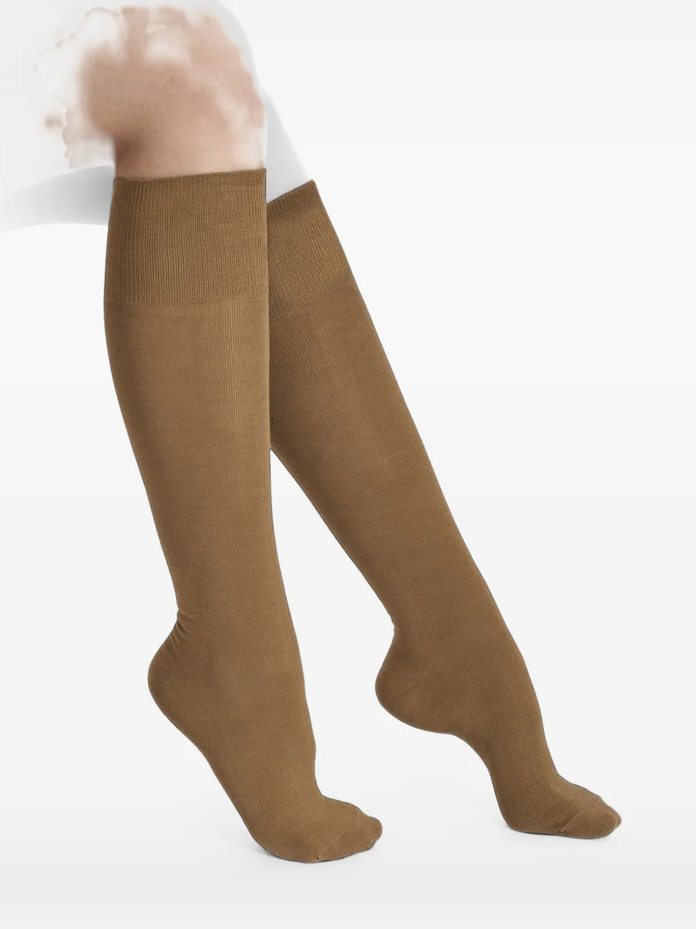 Wolford Ribgebreide sokken Bruin