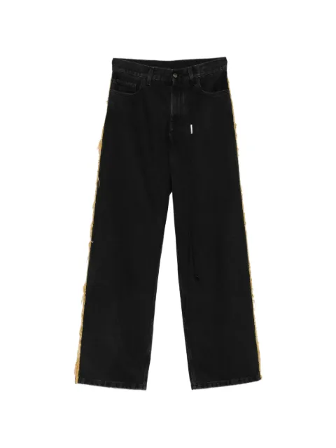 Ann Demeulemeester jeans rectos con detalles deshilachados