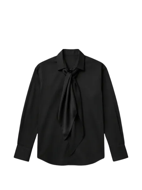 sacai pussy-bow long-sleeve shirt