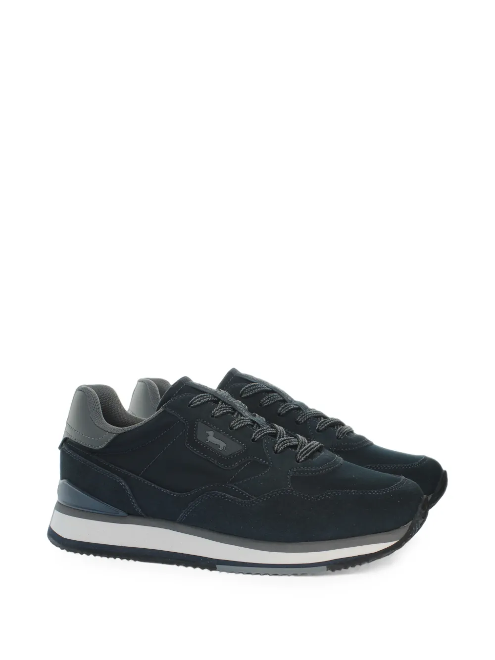 Harmont & Blaine Logo-patch Panelled Sneakers In Black