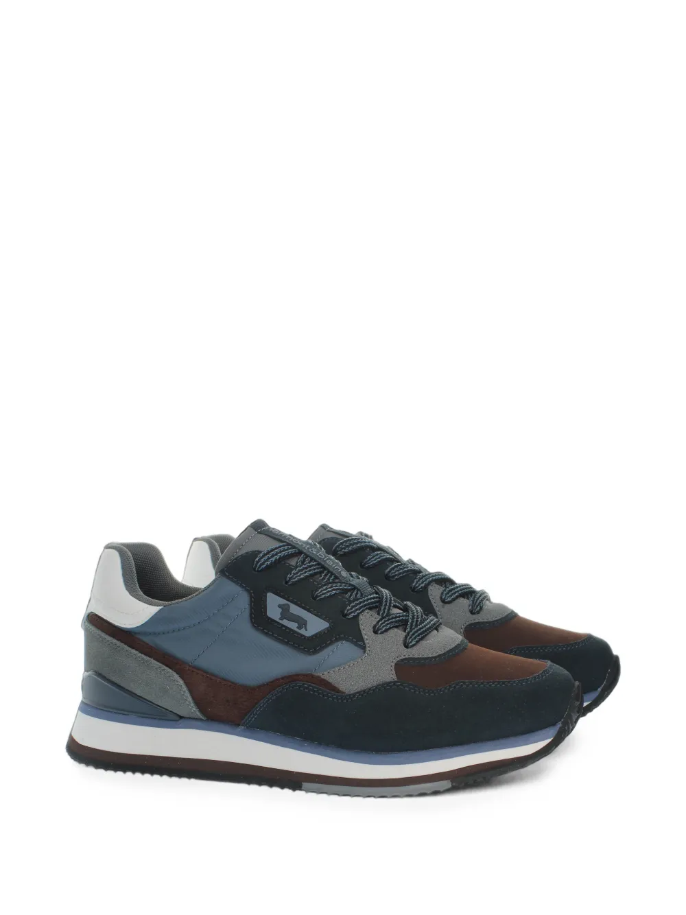 Harmont & Blaine panelled lace-up sneakers - Bleu Harmont & Blaine panelled lace-up sneakers - Bleu