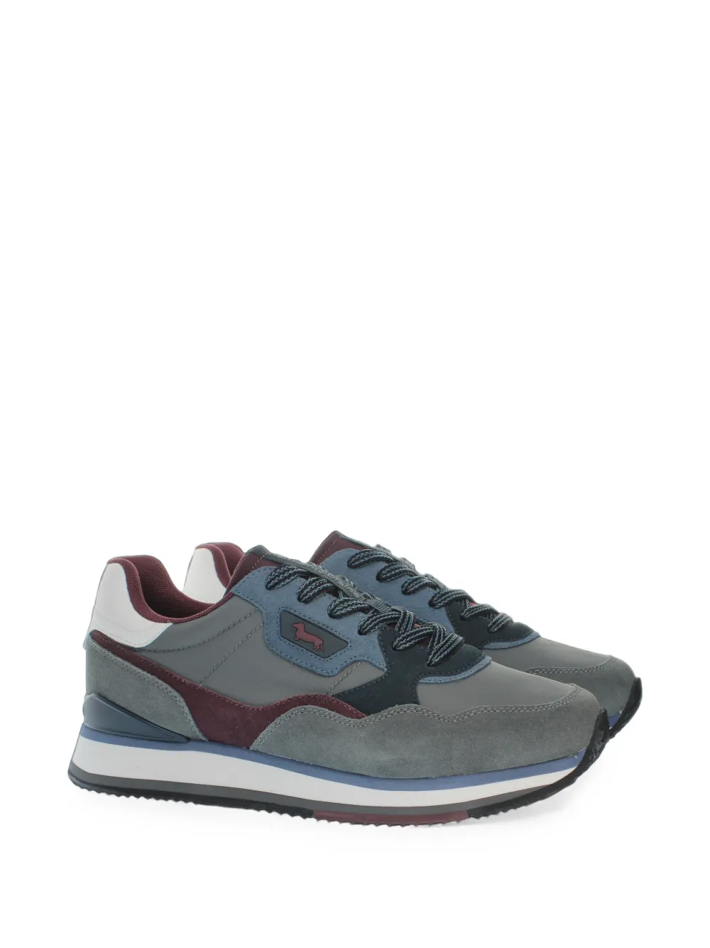 Harmont & Blaine logo-patch panelled sneakers - Grigio