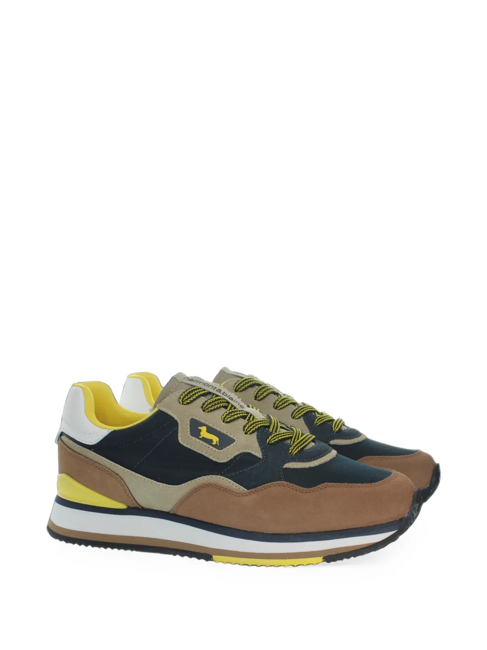 Harmont & Blaine logo-patch panelled sneakers - Marron Harmont & Blaine logo-patch panelled sneakers - Marron