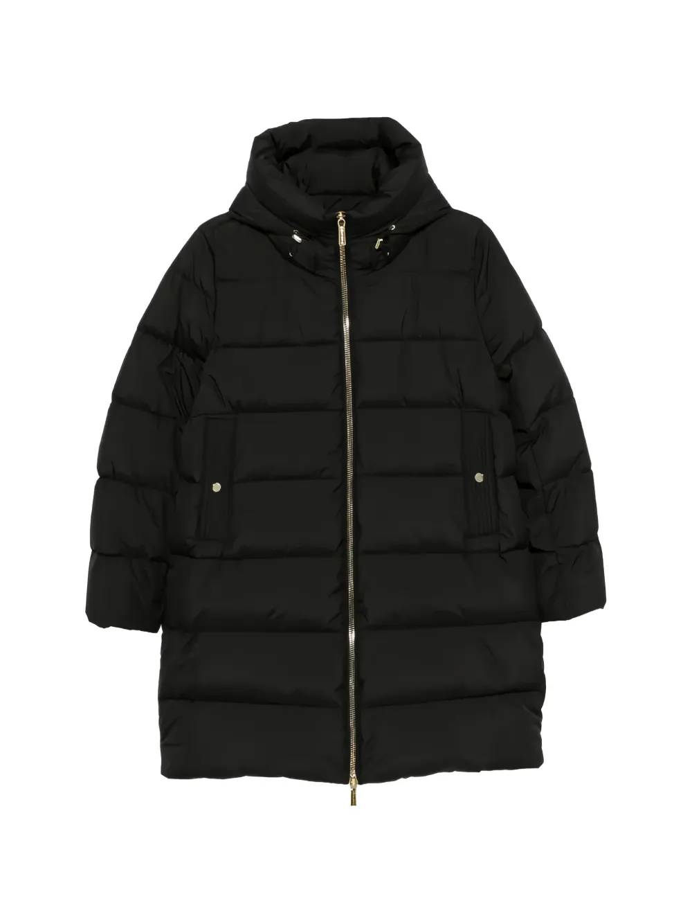 Moorer Hooded Padded Coat In Black