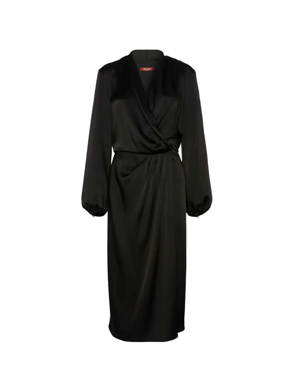 Max Mara Flowing envers satin midi dress - Noir Max Mara Flowing envers satin midi dress - Noir