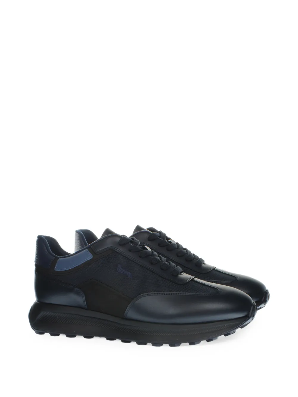 Harmont & Blaine panelled leather-trim sneakers - Blu
