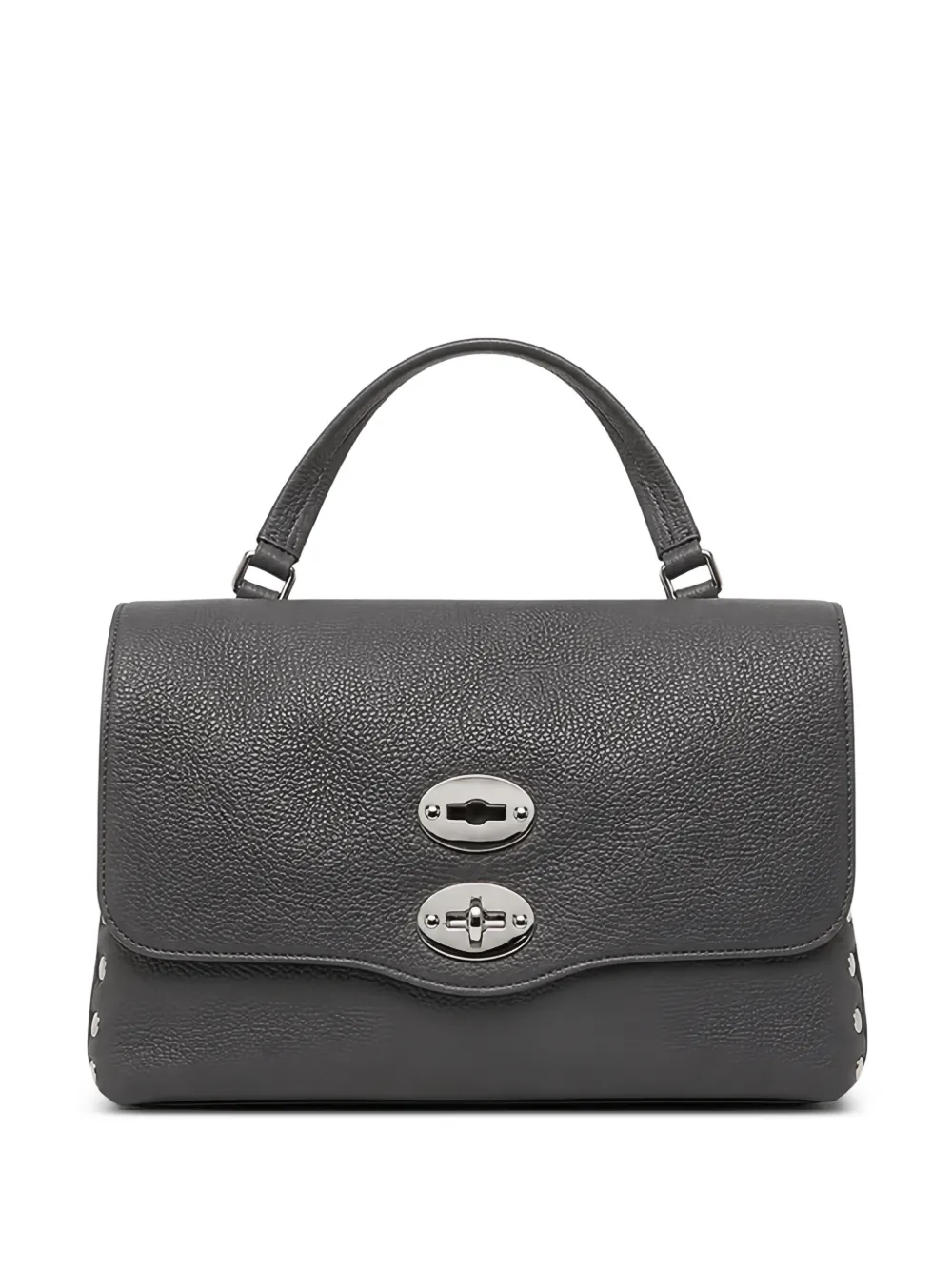Zanellato Postina leren mini-shopper met textuur Grijs