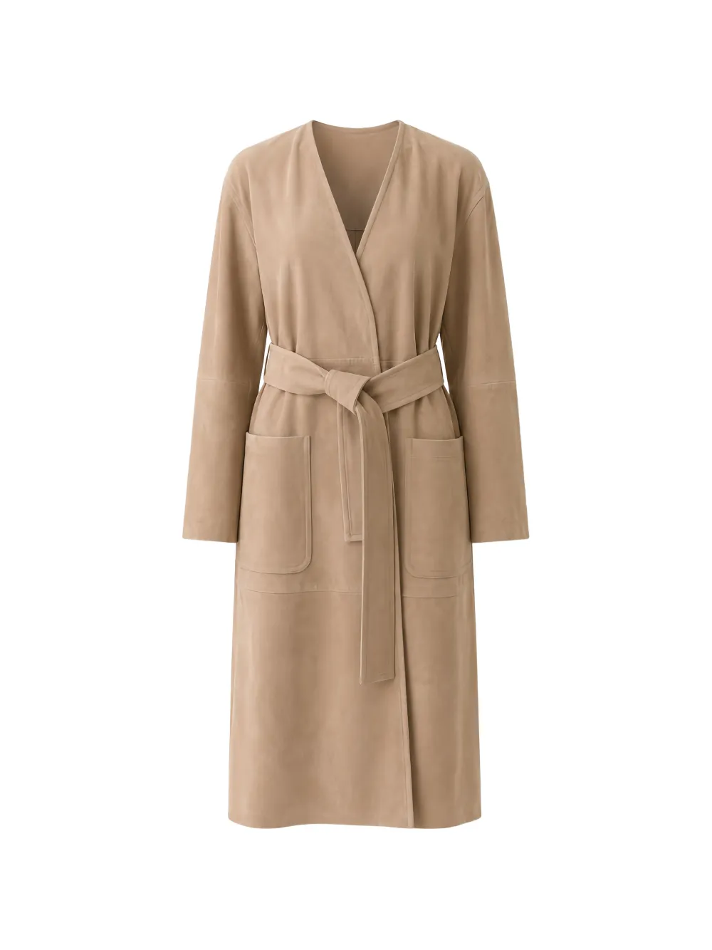 Max Mara belted suede coat - Toni neutri