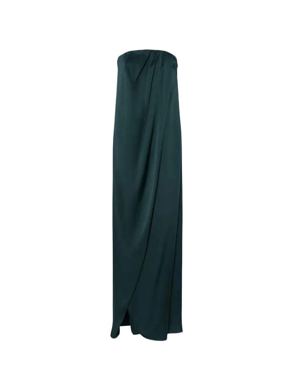 Max Mara strapless draped maxi dress Groen