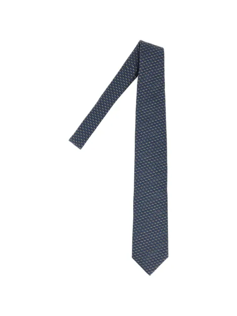 Brioni patterned silk tie
