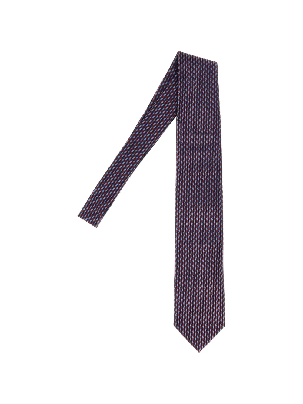 Brioni Patterned Silk Tie In Blue