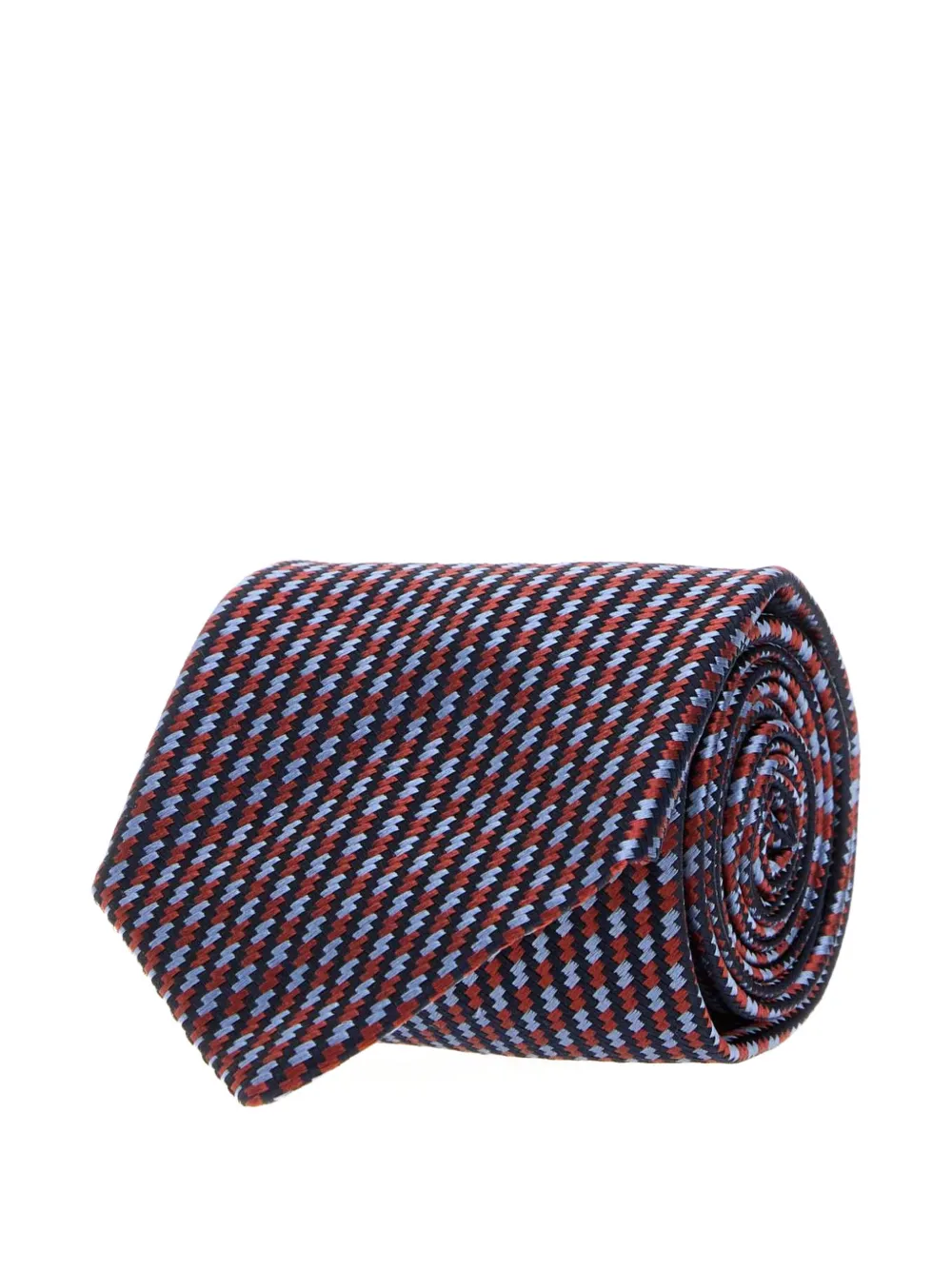 Brioni Patterned Silk Tie In Blue