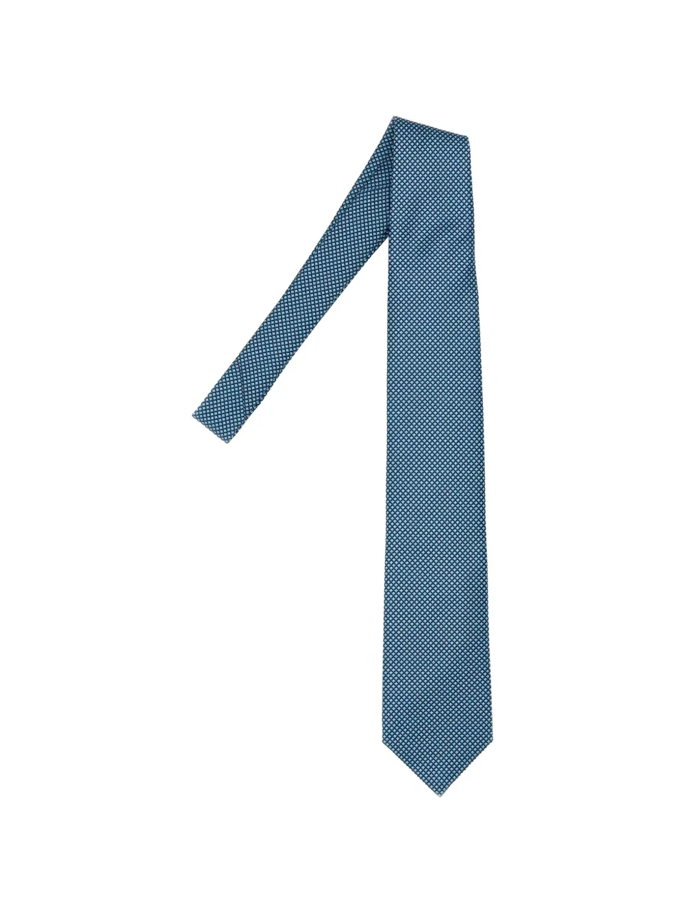 Brioni Printed Silk Tie In Blue