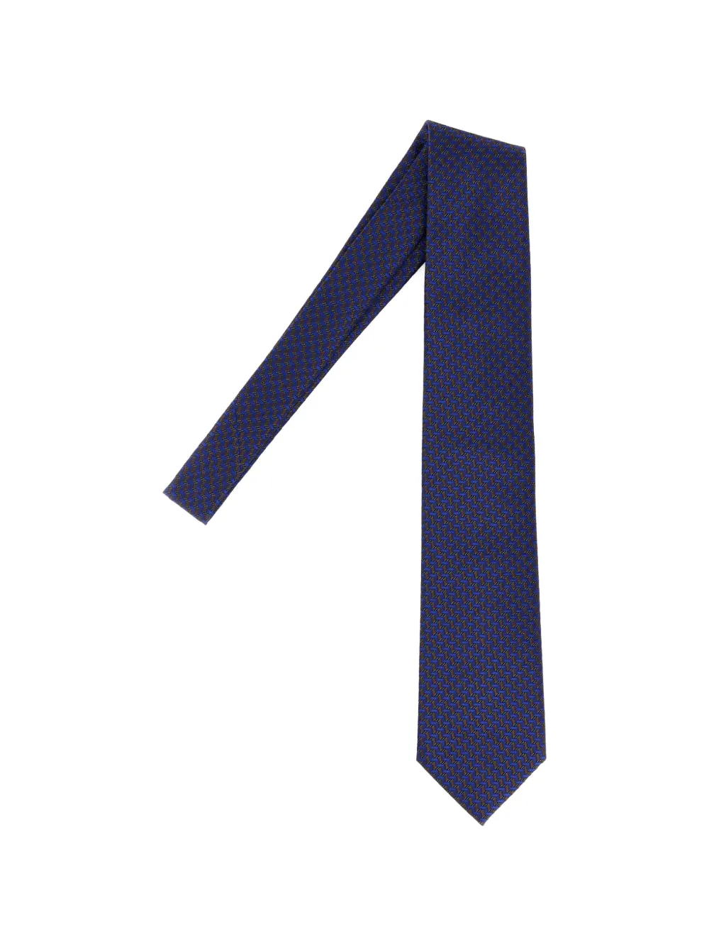 Brioni Patterned Silk Tie In Blue