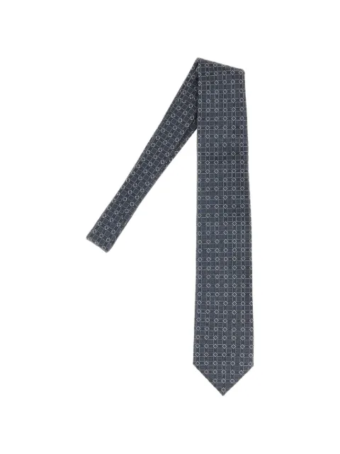 Brioni patterned silk tie