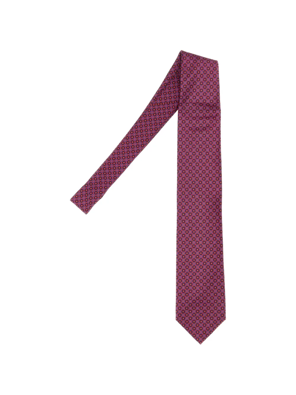 Brioni Embroidered Silk Tie In Red