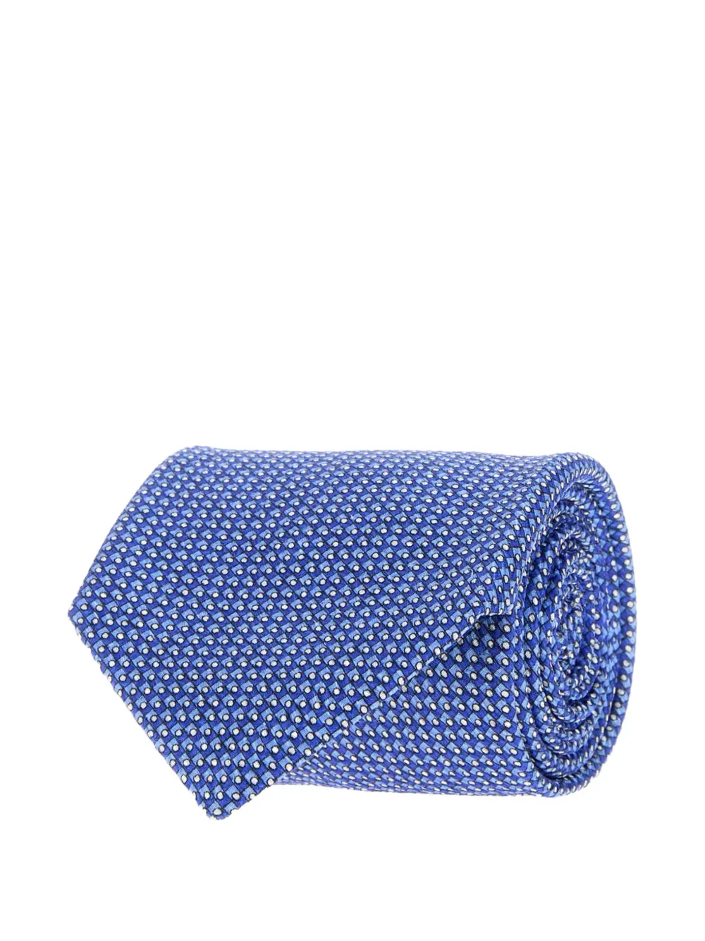 Brioni Patterned Silk Tie In Blue