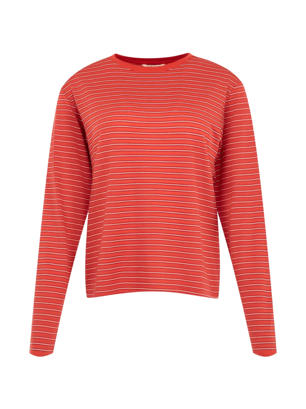 Auralee Striped Long-sleeve T-shirt In Red