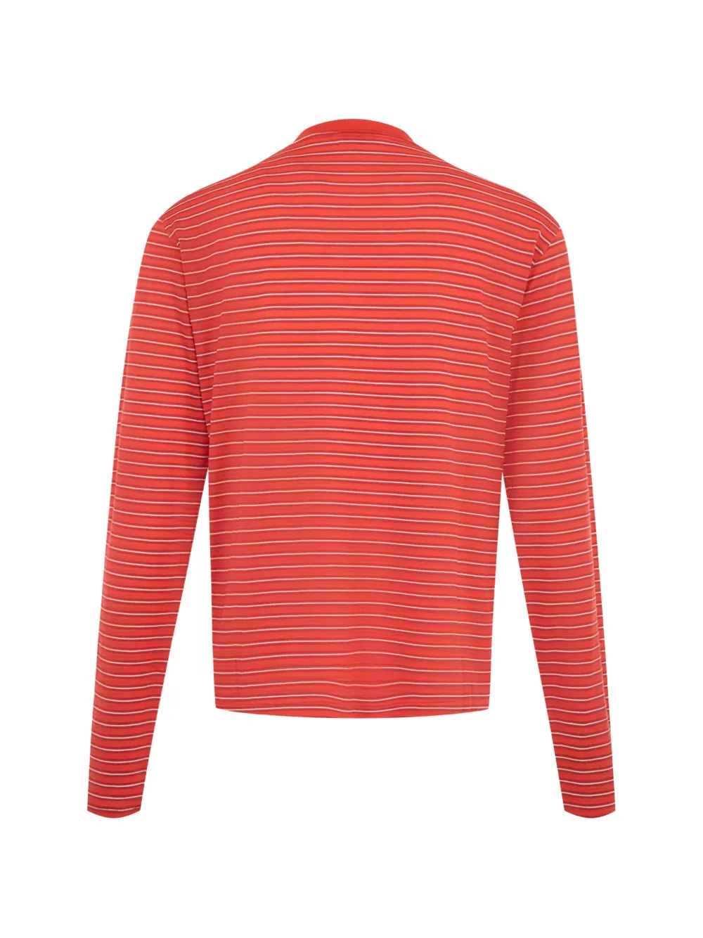 Auralee Gestreept T-shirt met lange mouwen Rood