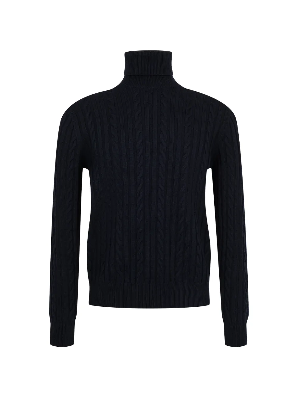 Moncler leather logo wool jumper Blauw