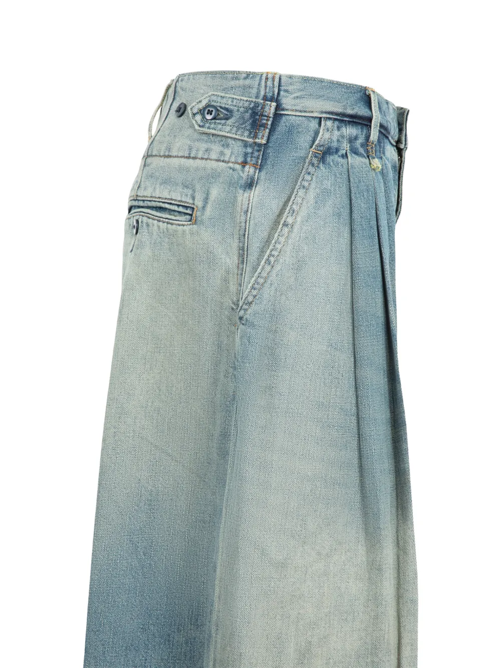 R13 Triple Pleat jeans Blauw