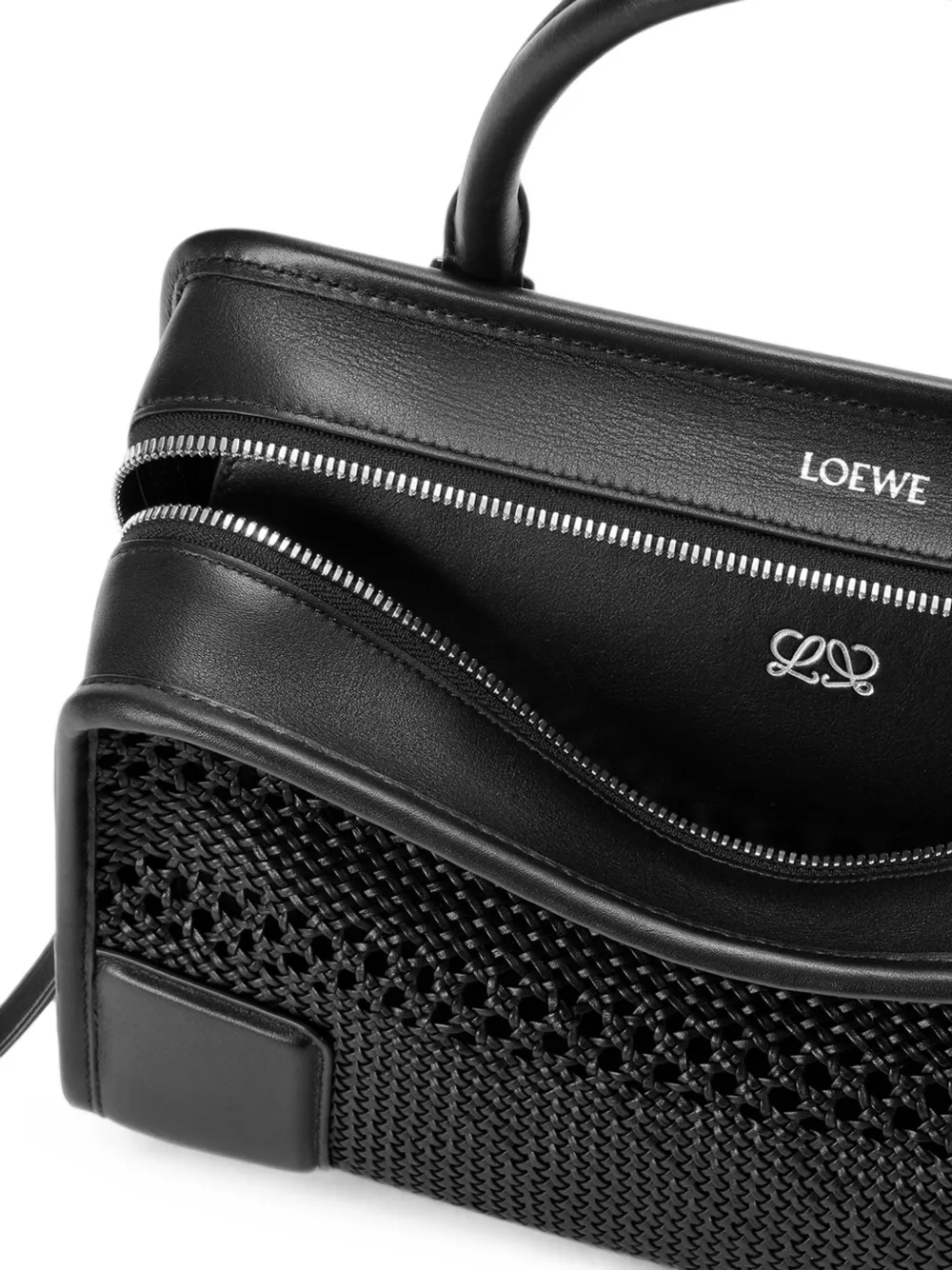 LOEWE Medium Amazona leren shopper Zwart