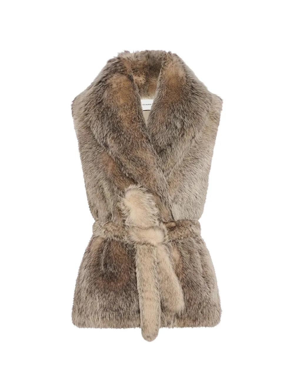 Yves Salomon Toscana belted shearling gilet - Braun