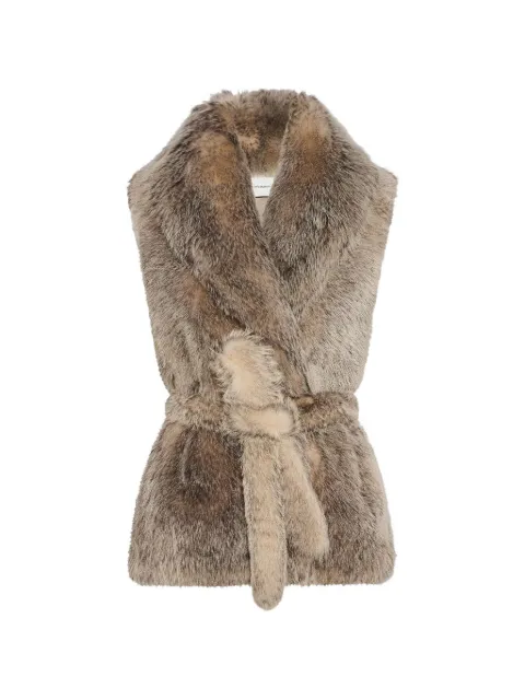 Yves Salomon Toscana belted shearling gilet