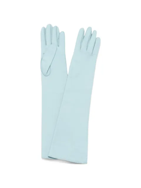 Plan C long leather gloves