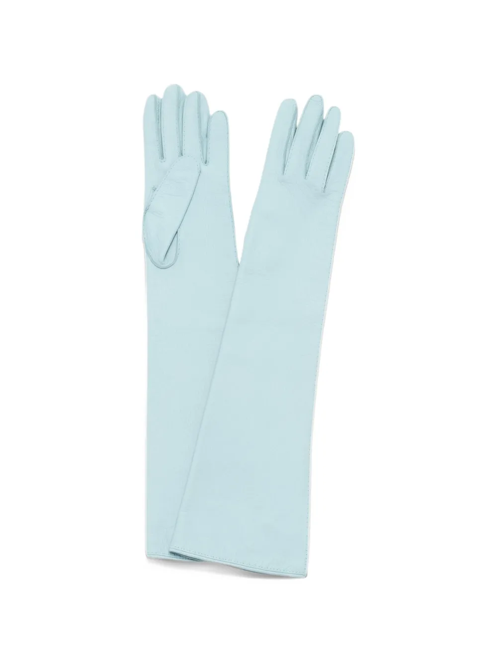 Plan C long leather gloves Blauw