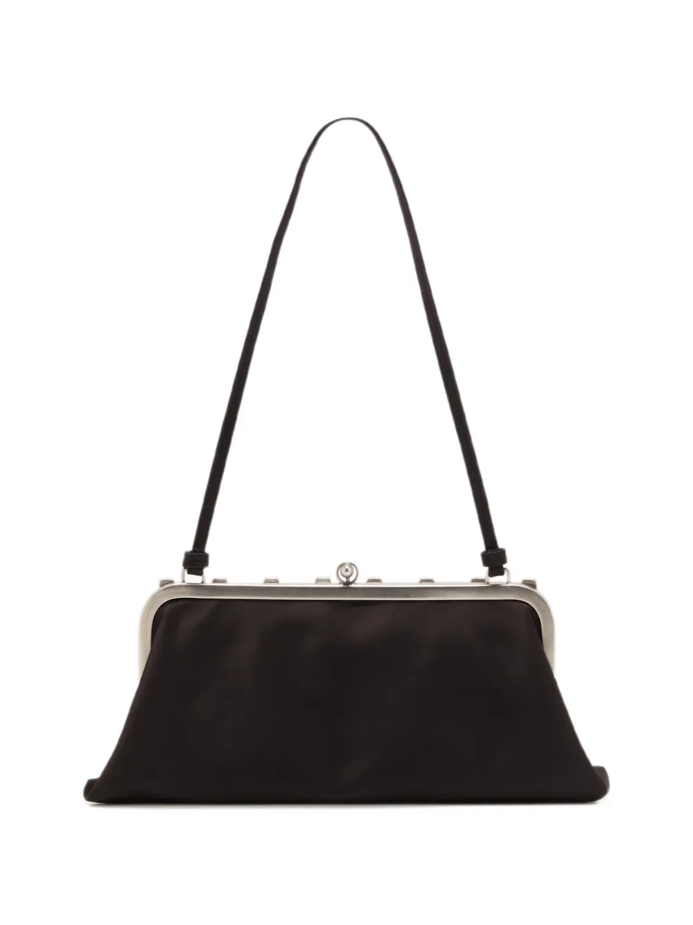 Plan C Duchesse crystal-embellished satin clutch bag Zwart