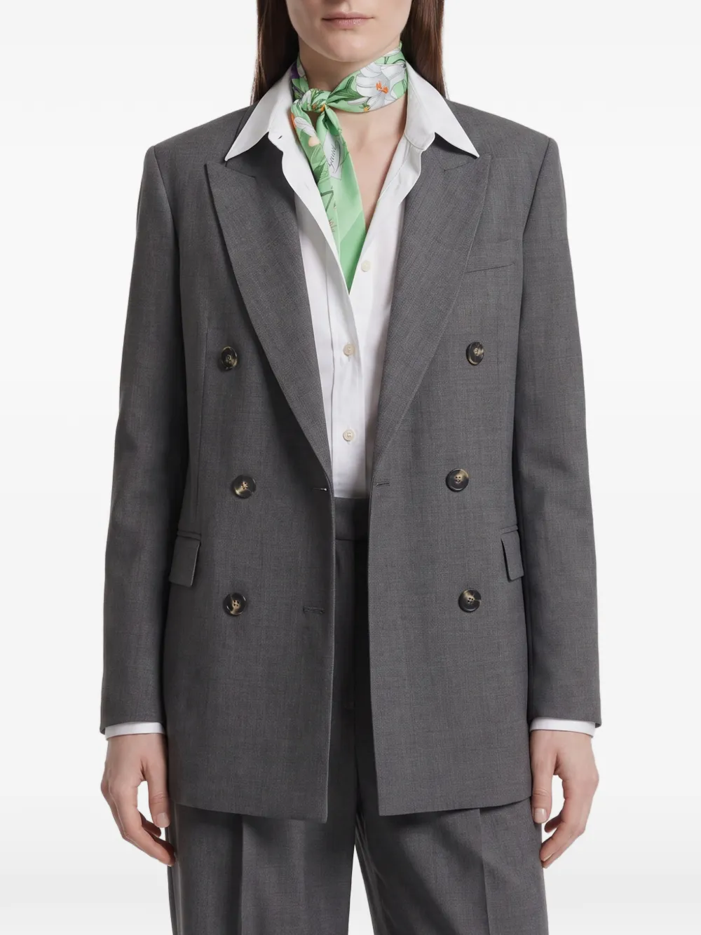 SUTTON NEW YORK double-breasted buttoned blazer - Grey