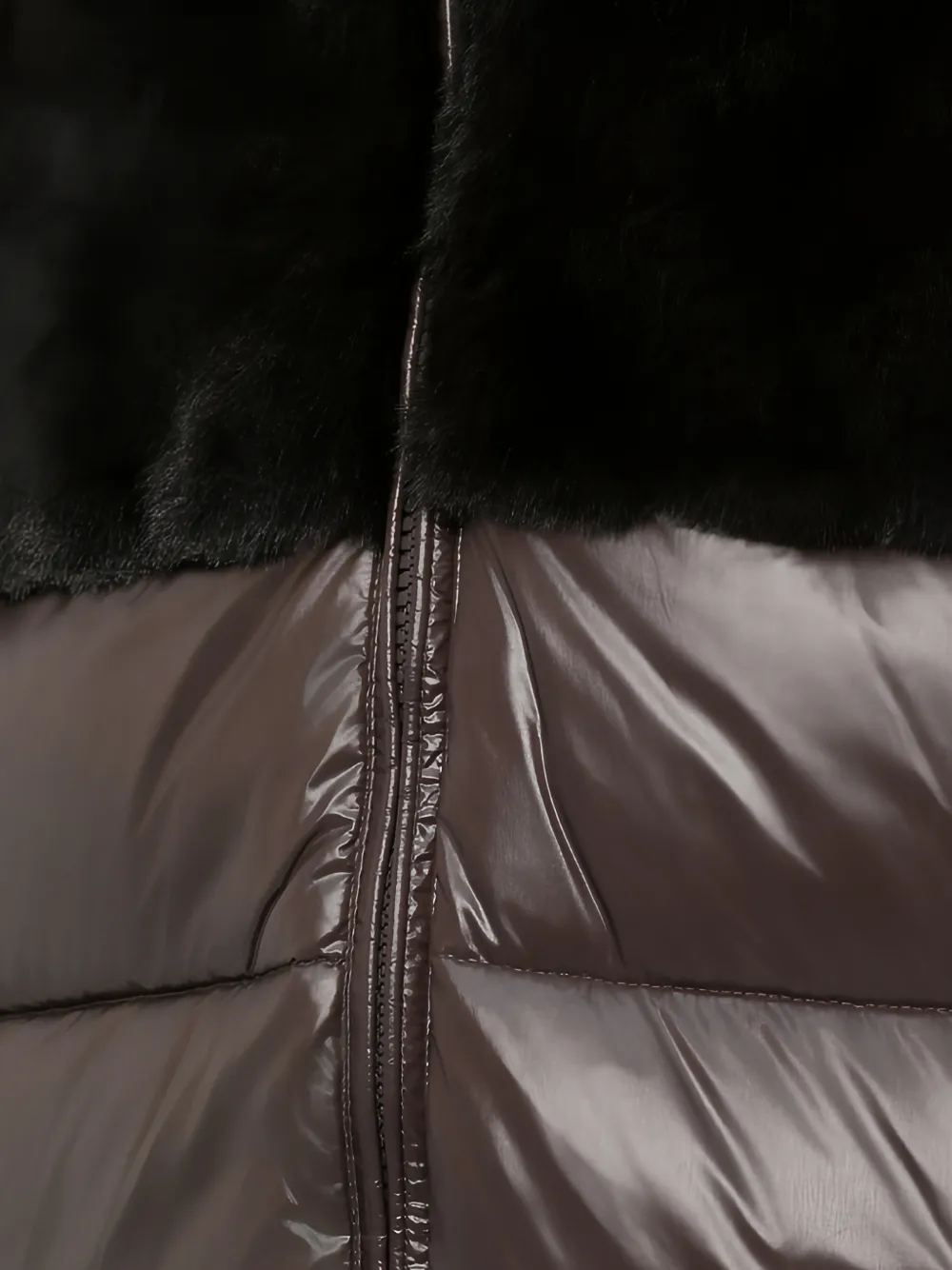 Blauer faux-fur panelled puffer coat Bruin