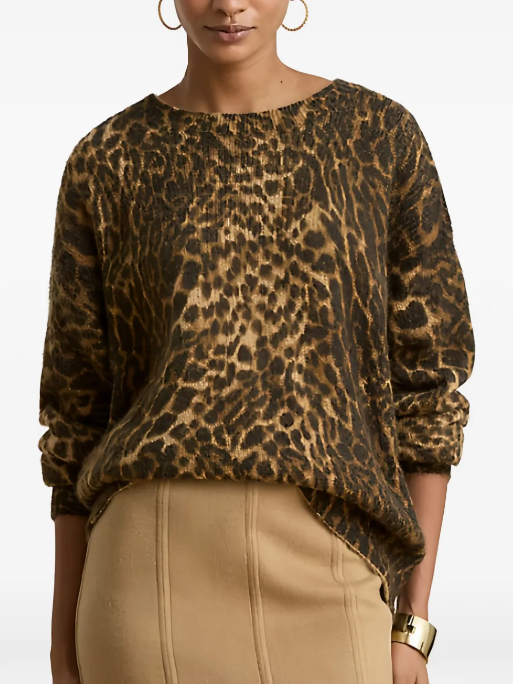 Lauren Ralph Lauren leopard-print sweater Bruin