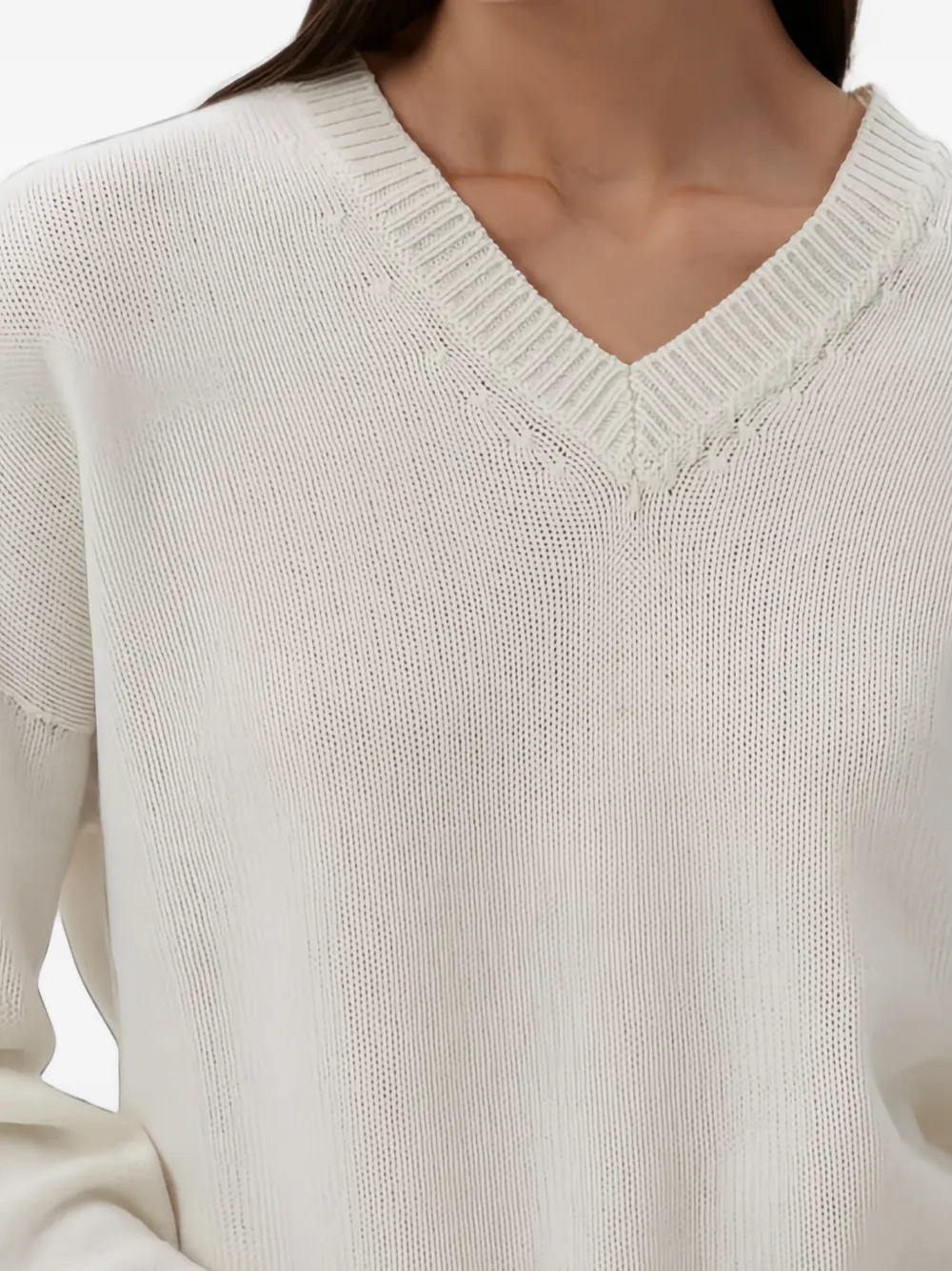 Fabiana Filippi V-neck cashmere sweater Wit
