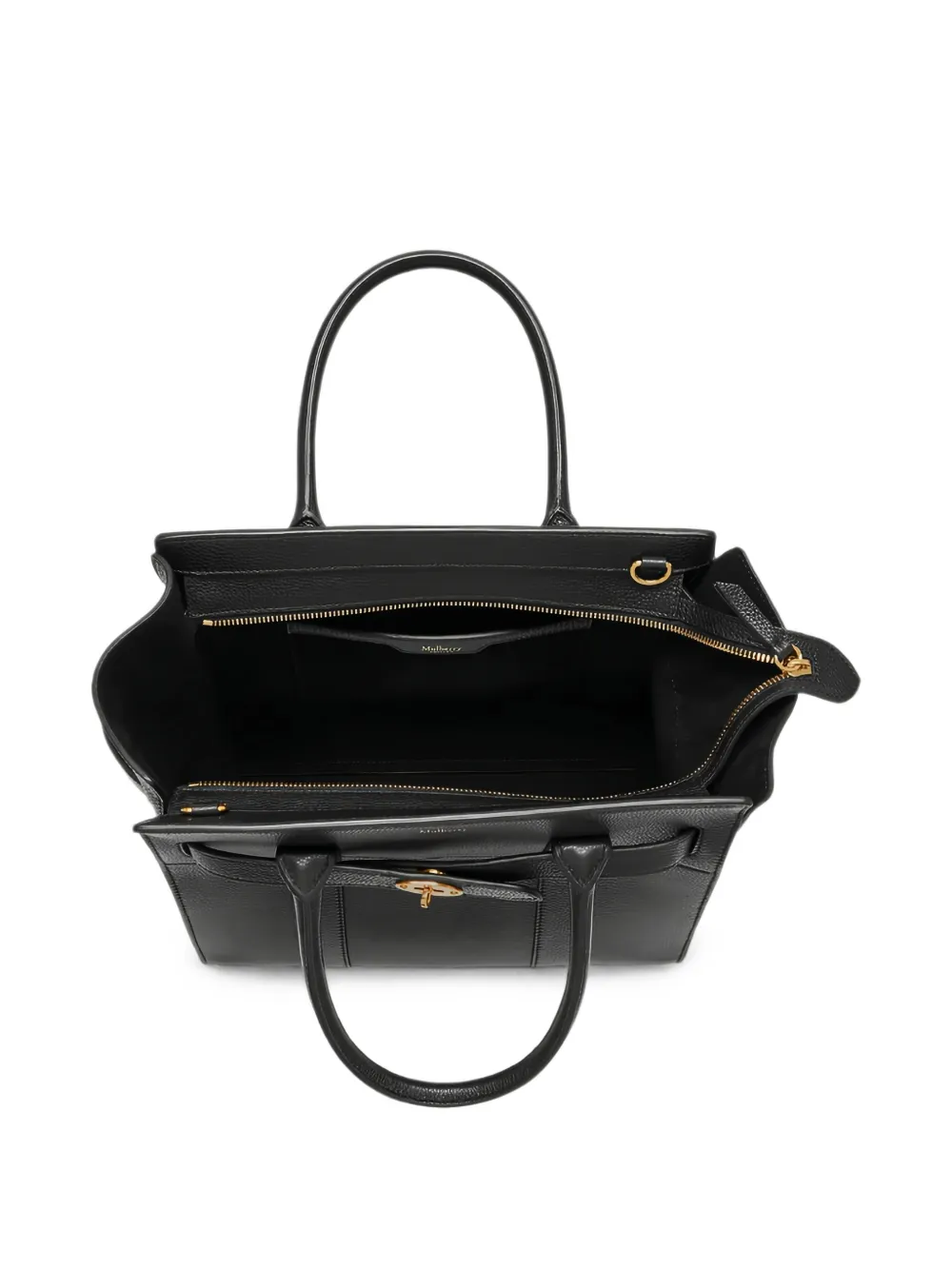 Mulberry small Bayswater leather tote bag Zwart