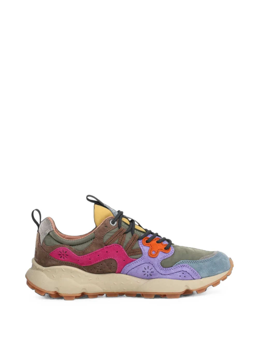 FLOWER MOUNTAIN suede-panelled sneakers