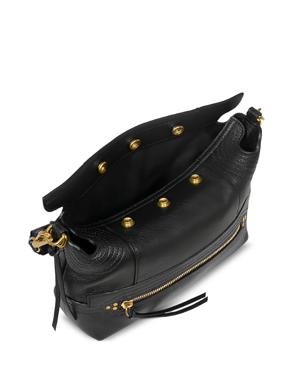 Jérôme Dreyfuss Lucky pebbled shoulder bag Zwart