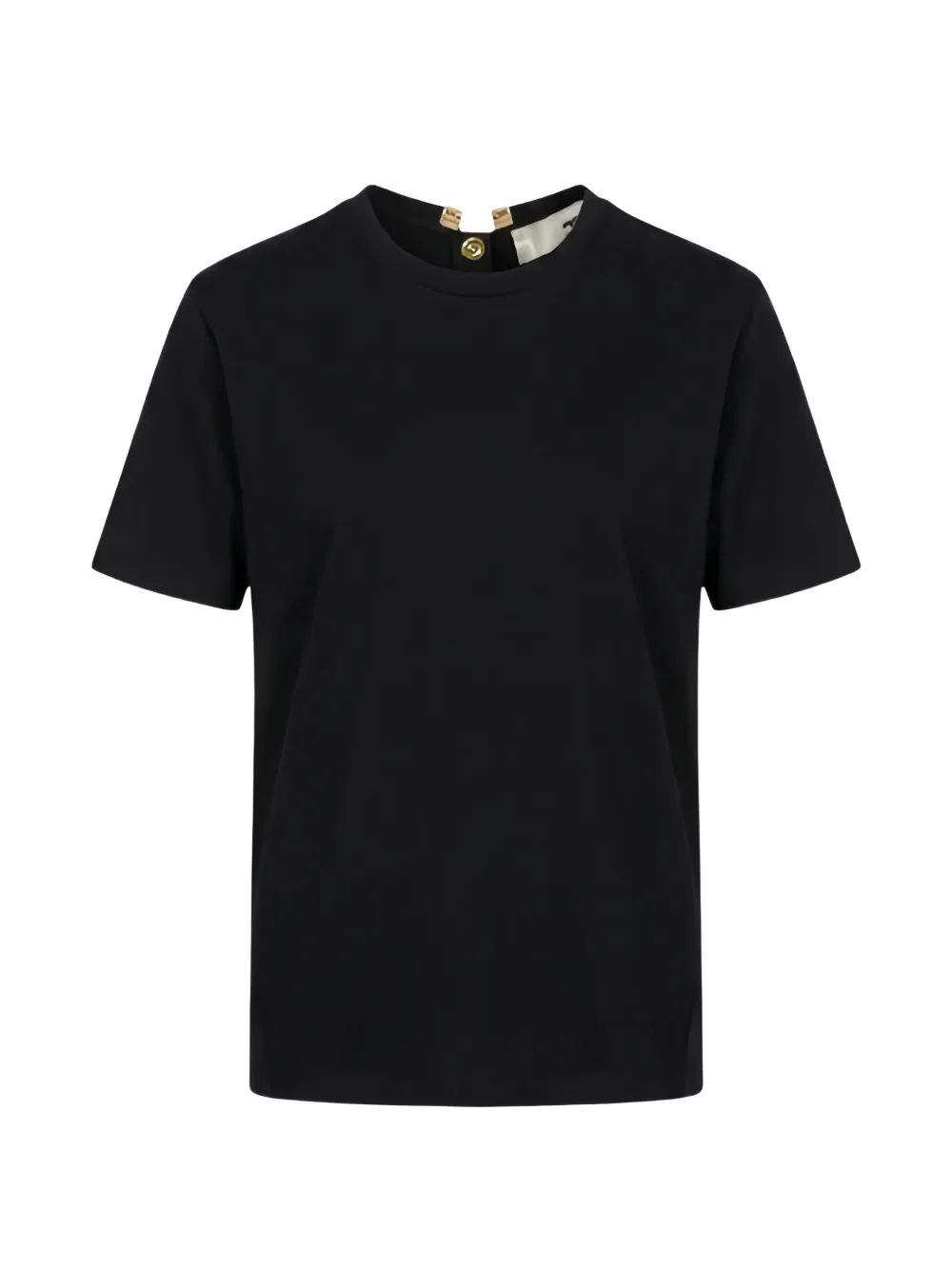 Elisabetta Franchi logo-button T-shirt - Nero