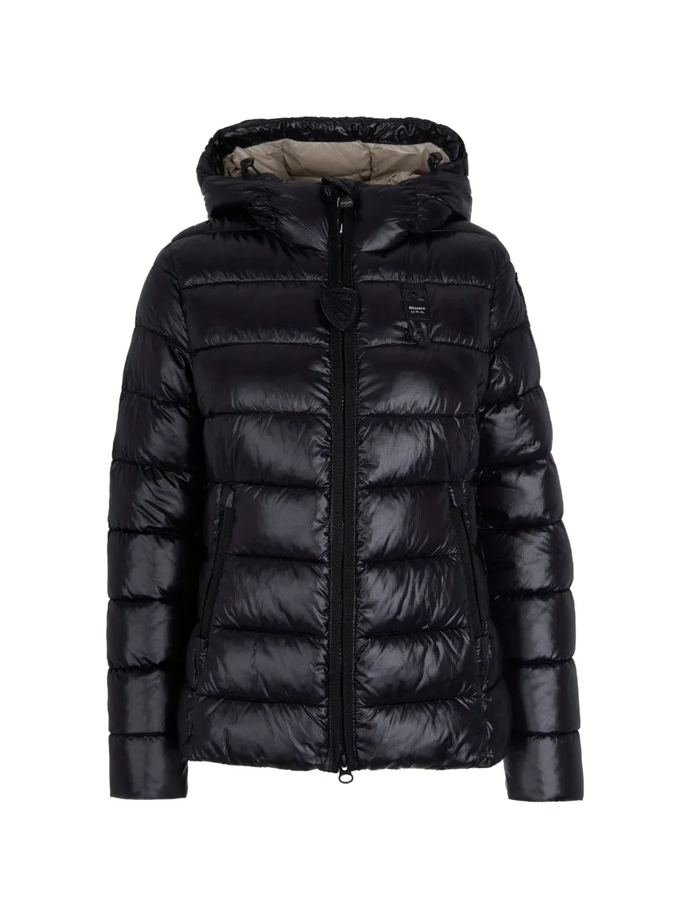 Blauer quilted hooded jacket - Black