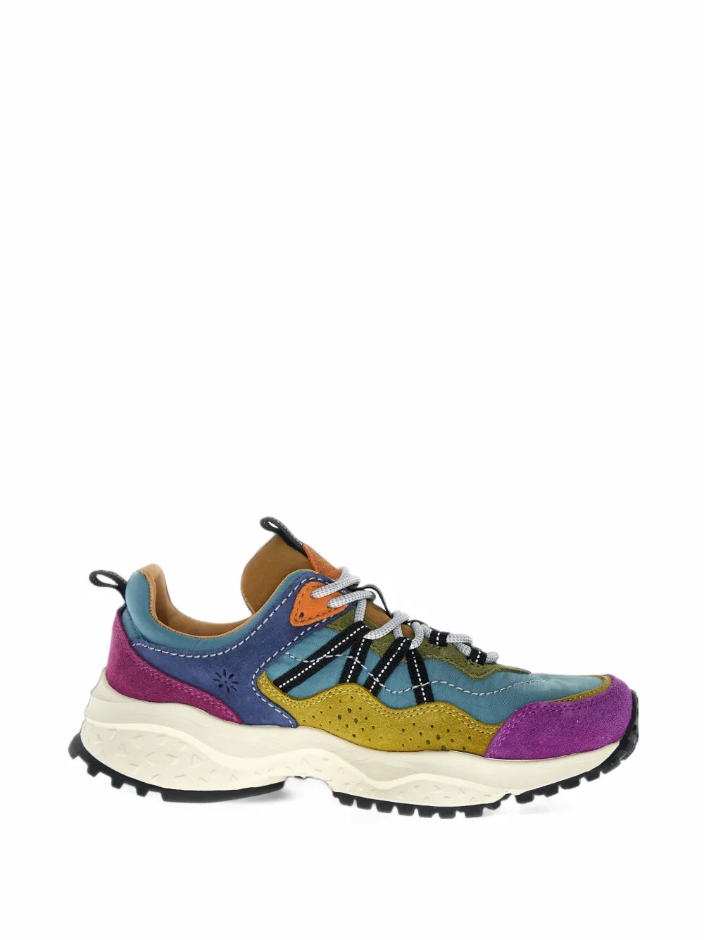 FLOWER MOUNTAIN suede-panelled multicolour sneakers