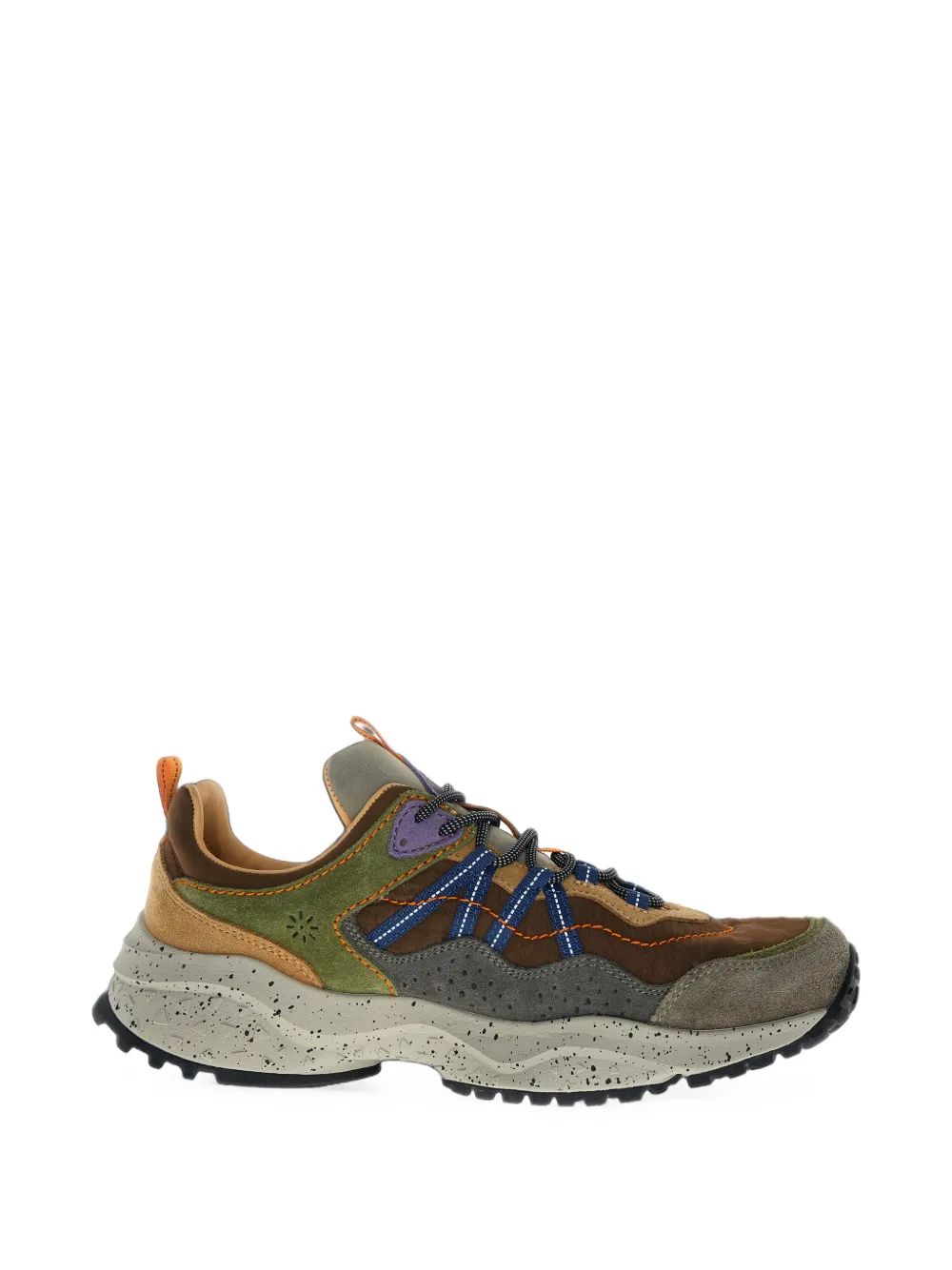 FLOWER MOUNTAIN suede-panelled speckled-sole sneakers