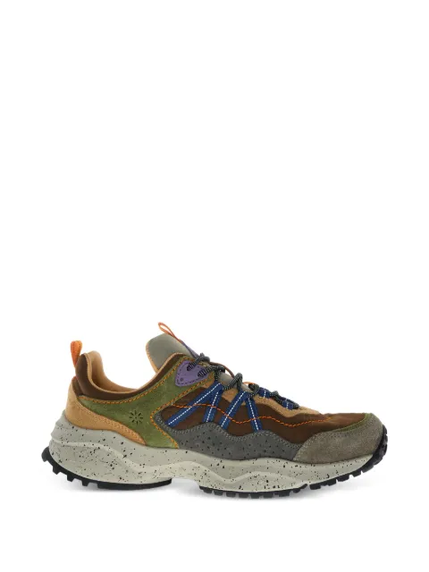 FLOWER MOUNTAIN suede-panelled speckled-sole sneakers