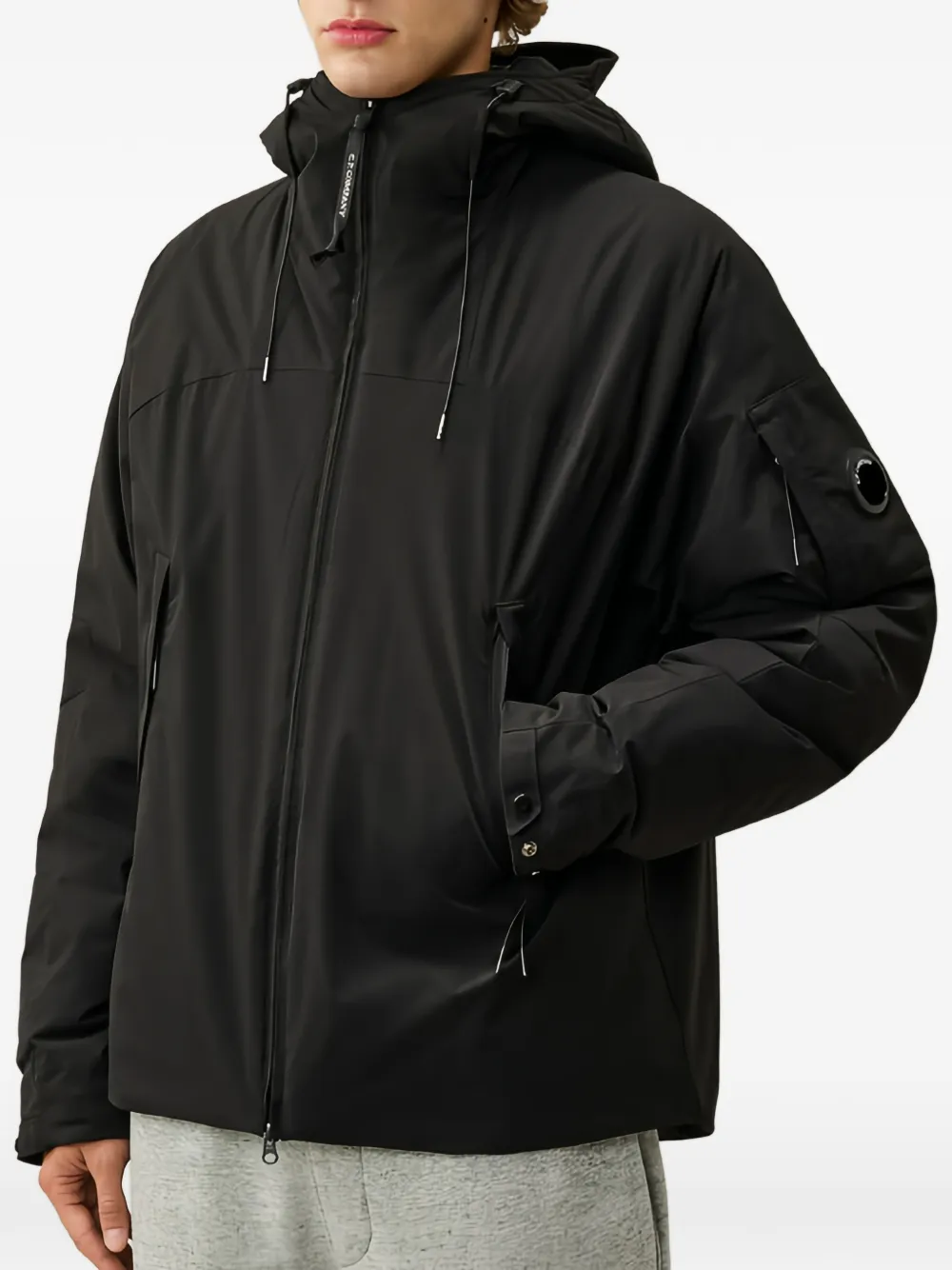 C.P. Company Pro-Tek Primaloft Silver hooded lens jacket Zwart