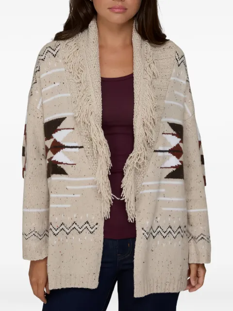 Autumn Cashmere fringed shawl-collar jacket