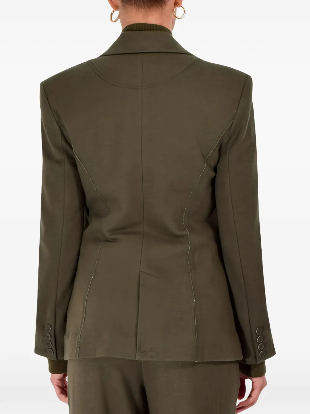SIMKHAI Auden Knit Combo gelaagde blazer Groen