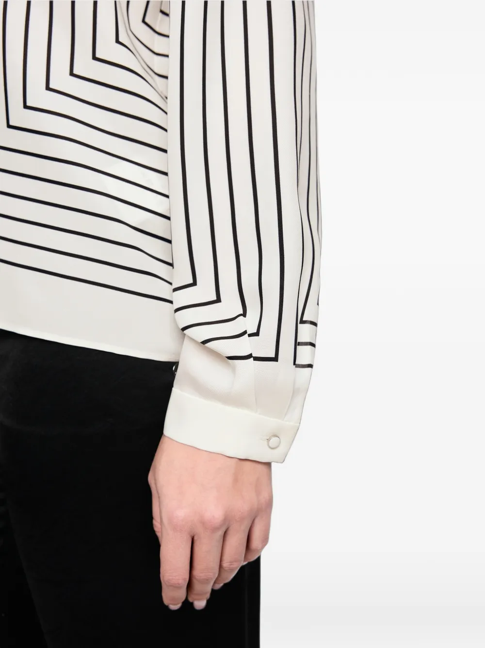 MARCCAIN Blouse met geometrische print Wit
