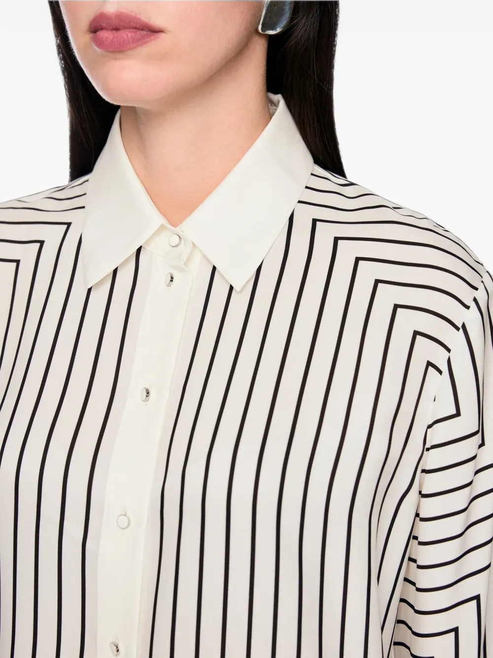 MARCCAIN Blouse met geometrische print Wit